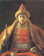 Абулхаир-хан — казахский султан, правитель Младшего жуза (Западный Казахстан), принял российское подданство (1731), в результате чего началось вхождение Казахстана в состав России; согласно легендам, одержал ряд крупных побед над джунгарами в ходе казахско-джунгарской войны